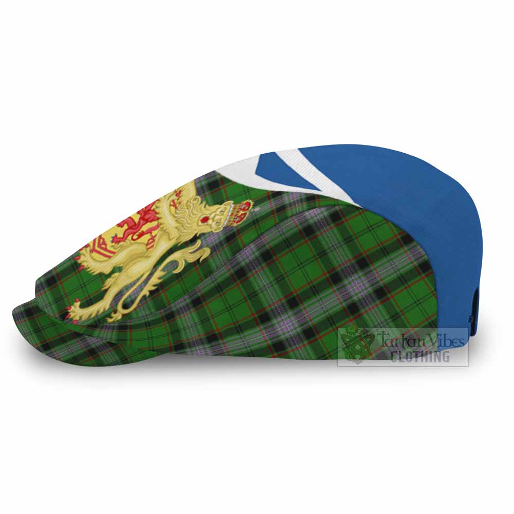 Moss Tartan Lion Rampant Flat Cap, Jeff Cap Classic Scottish Style