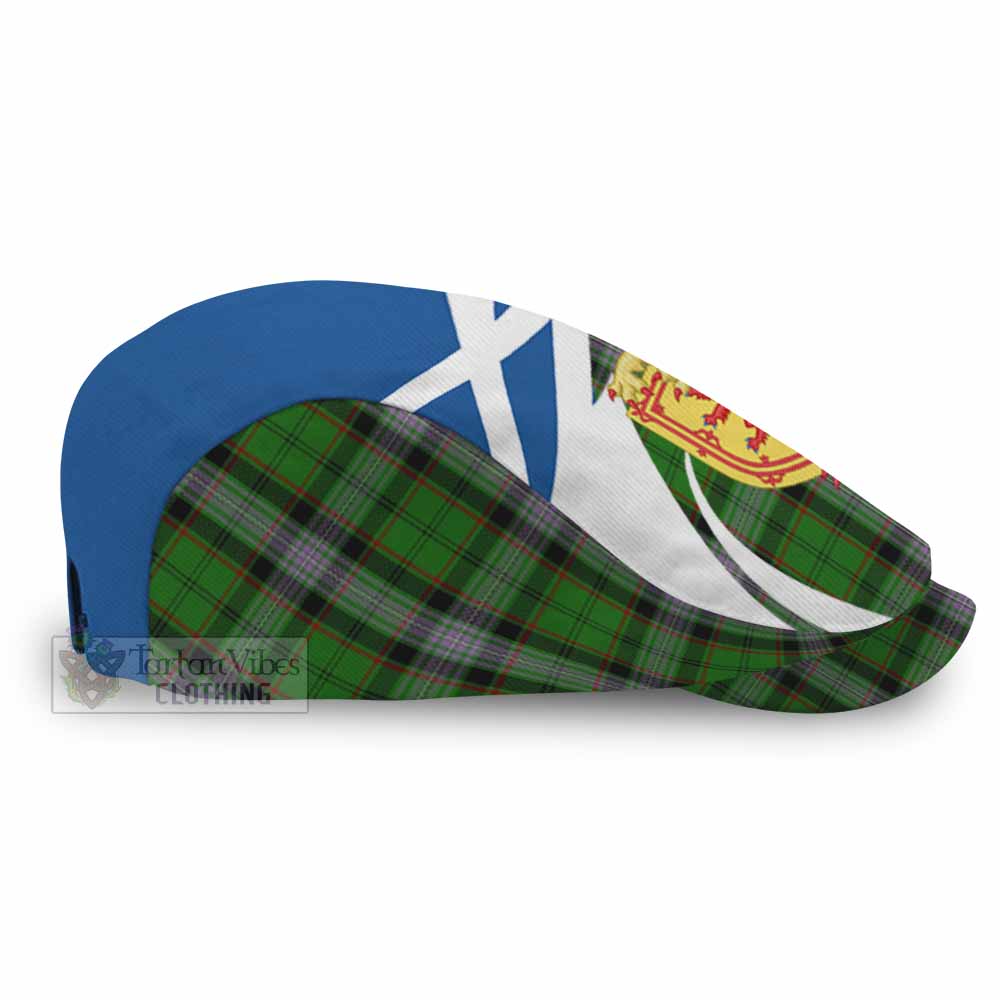 Moss Tartan Lion Rampant Flat Cap, Jeff Cap Classic Scottish Style
