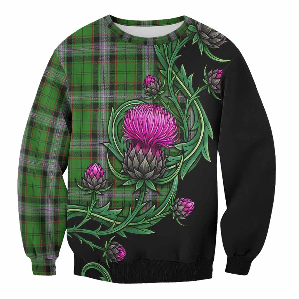 Moss Tartan Sweatshirt Resilient Scottish Thistle Unisex - Tartan Vibes Clothing