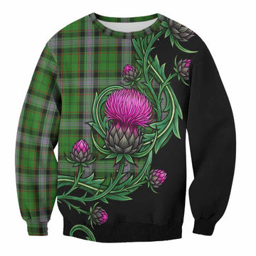 Moss Tartan Sweatshirt Resilient Scottish Thistle Unisex - Tartan Vibes Clothing