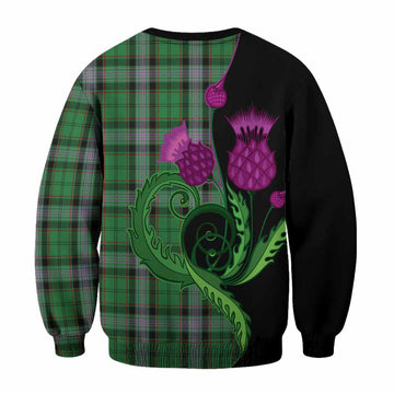 Moss Tartan Sweatshirt Traditional Scottish Thistle