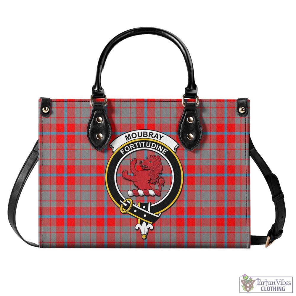 Moubray Tartan Luxury Leather Handbags with Family Crest - Tartan Vibes Clothing
