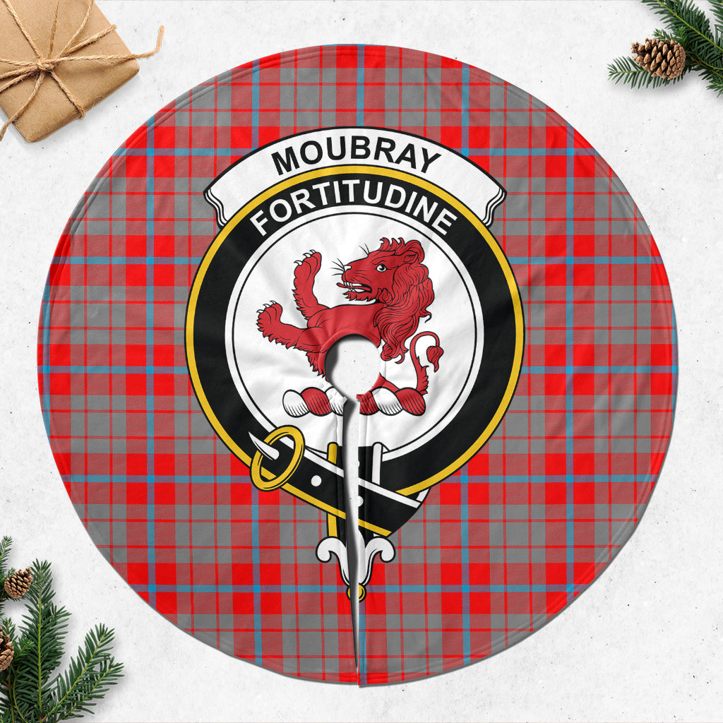 Moubray Tartan Christmas Tree Skirt with Family Crest 47*47 inch - Tartan Vibes Clothing