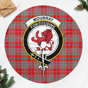 Moubray Tartan Christmas Tree Skirt with Family Crest 47*47 inch - Tartan Vibes Clothing