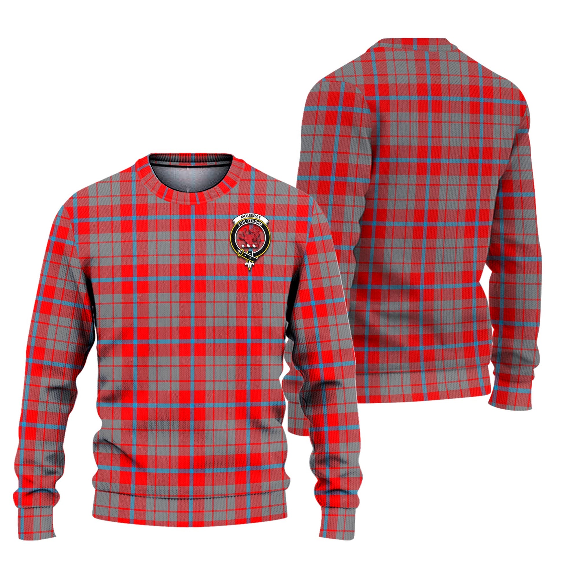 Moubray Tartan Ugly Sweater with Family Crest Unisex - Tartan Vibes Clothing