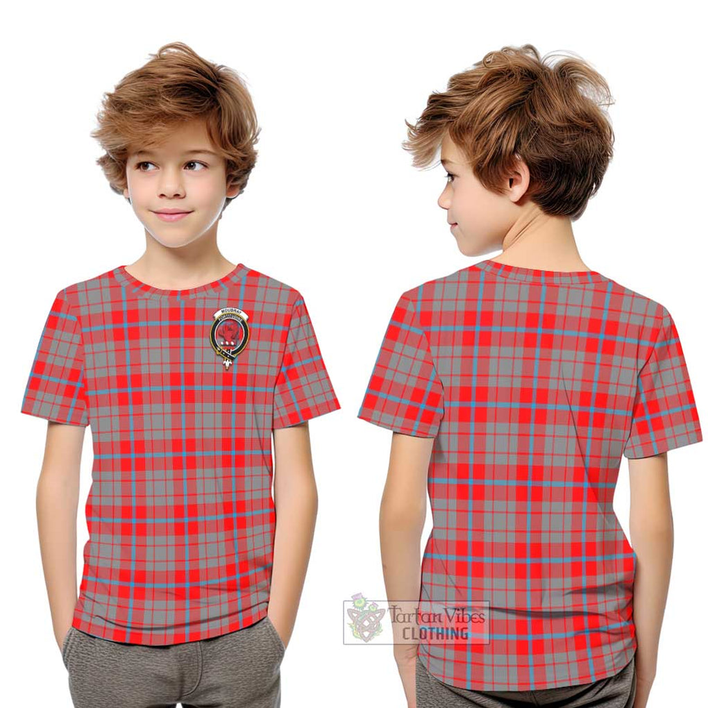 Moubray Tartan Kid T-Shirt with Family Crest Youth XL Size14 - Tartan Vibes Clothing