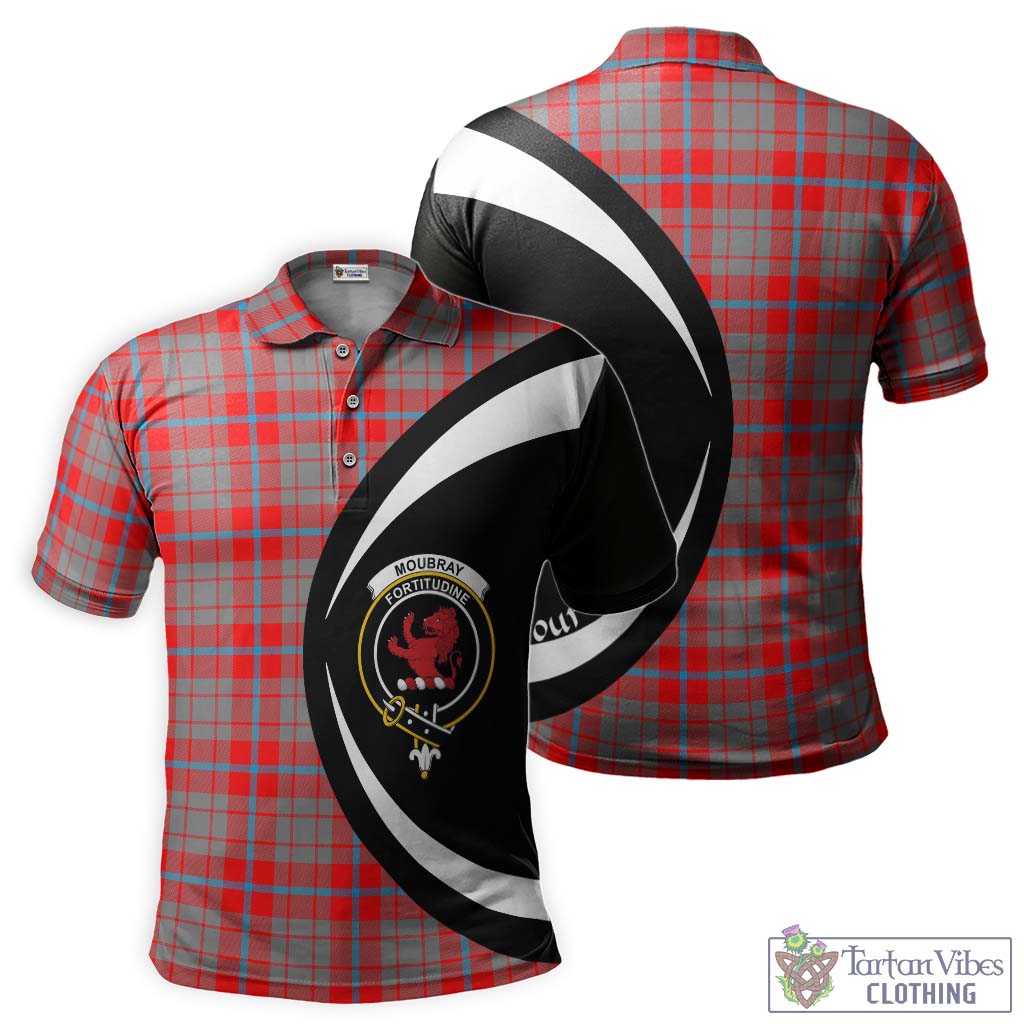 Moubray Tartan Men's Polo Shirt with Family Crest Circle Style Kid - Tartan Vibes Clothing