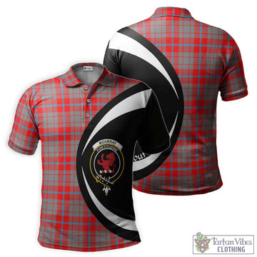 Moubray Tartan Men's Polo Shirt with Family Crest Circle Style Kid - Tartan Vibes Clothing
