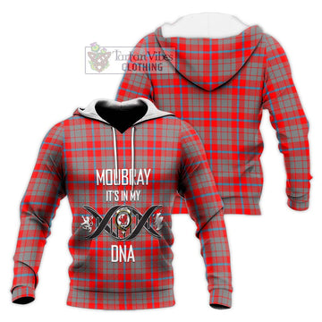 Moubray Tartan Knitted Hoodie with Family Crest DNA In Me Style Unisex Knitted Pullover Hoodie - Tartan Vibes Clothing