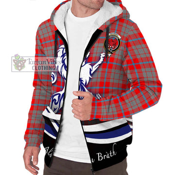 Moubray Tartan Sherpa Hoodie with Alba Gu Brath Regal Lion Emblem Unisex S - Tartan Vibes Clothing