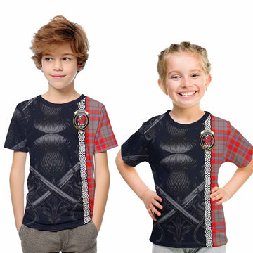 Moubray Tartan Kid T-Shirt with Family Crest Cross Sword Thistle Celtic Vibes Youth XL Size14 - Tartan Vibes Clothing