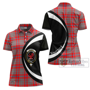 Moubray Tartan Women's Polo Shirt with Family Crest Circle Style Women - Tartan Vibes Clothing