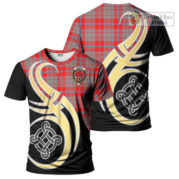Moubray Tartan T-Shirt with Family Crest and Celtic Symbol Style Kid's Shirt - Tartan Vibes Clothing