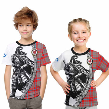 Moubray Tartan Clan Crest Kid T-Shirt with Highlander Warrior Celtic Style Youth XL Size14 - Tartan Vibes Clothing