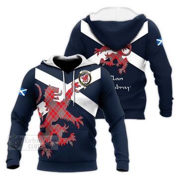 Moubray Tartan Lion Rampant Knitted Hoodie Proudly Display Your Heritage with Alba Gu Brath and Clan Name Unisex Knitted Pullover Hoodie - Tartan Vibes Clothing