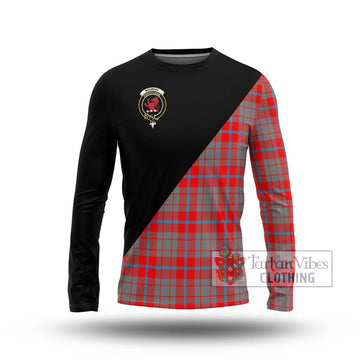 Moubray Tartan Long Sleeve T-Shirt with Family Crest and Military Logo Style Unisex - Tartan Vibes Clothing