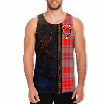 Moubray Tartan Family Crest Men's Tank Top Alba Gu Brath Be Brave Lion Ancient Style Men - Tartan Vibes Clothing