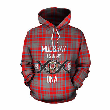 Moubray Tartan Cotton Hoodie with Family Crest DNA In Me Style Pullover Hoodie XS - Tartan Vibes Clothing