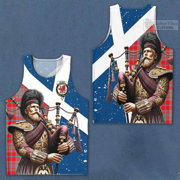 Moubray Tartan Men's Tank Top with Family Crest Scottish Bagpiper Vibes Men - Tartan Vibes Clothing