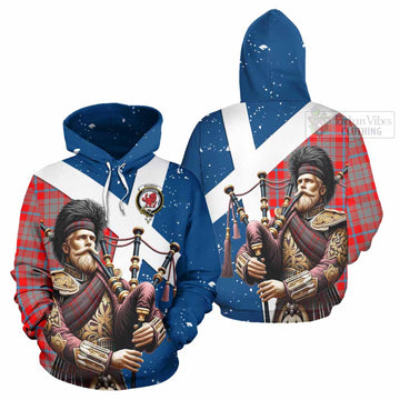 Moubray Tartan Hoodie with Family Crest Scottish Bagpiper Vibes Zip Hoodie - Tartan Vibes Clothing