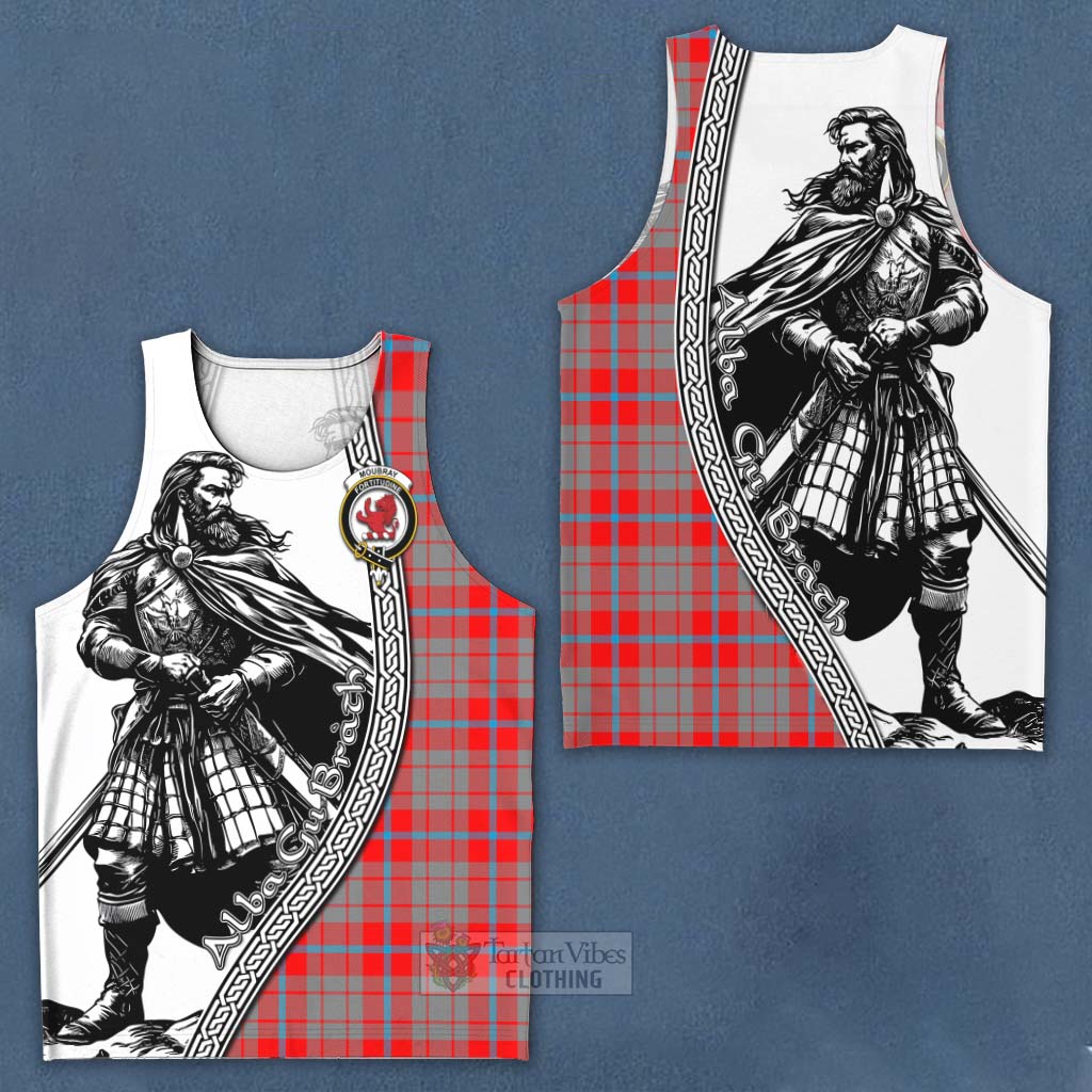 Moubray Tartan Clan Crest Men's Tank Top with Highlander Warrior Celtic Style Men - Tartan Vibes Clothing