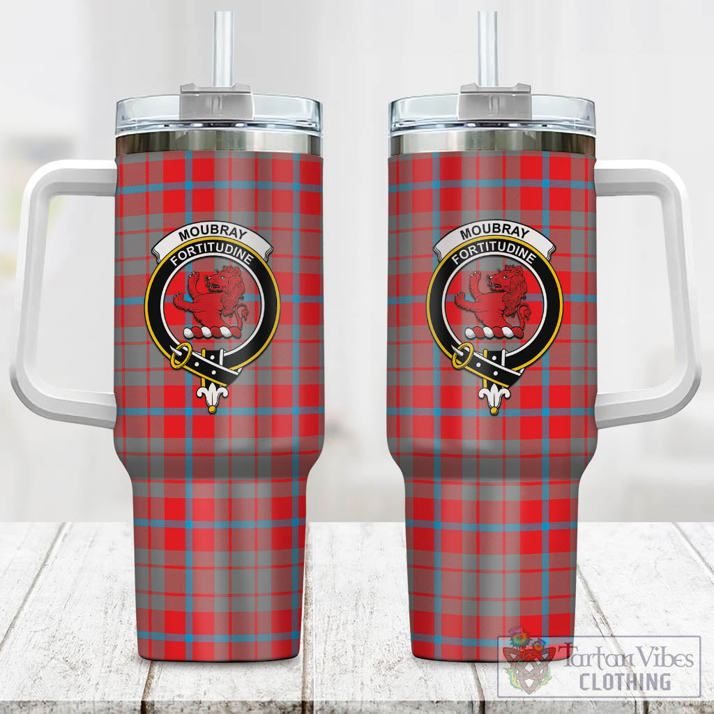 Moubray Tartan Tumbler with Handle with Family Crest One Size 40 OZ - Tartan Vibes Clothing