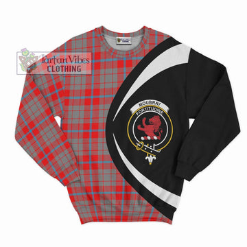 Moubray Tartan Sweatshirt with Family Crest Circle Style Unisex - Tartan Vibes Clothing