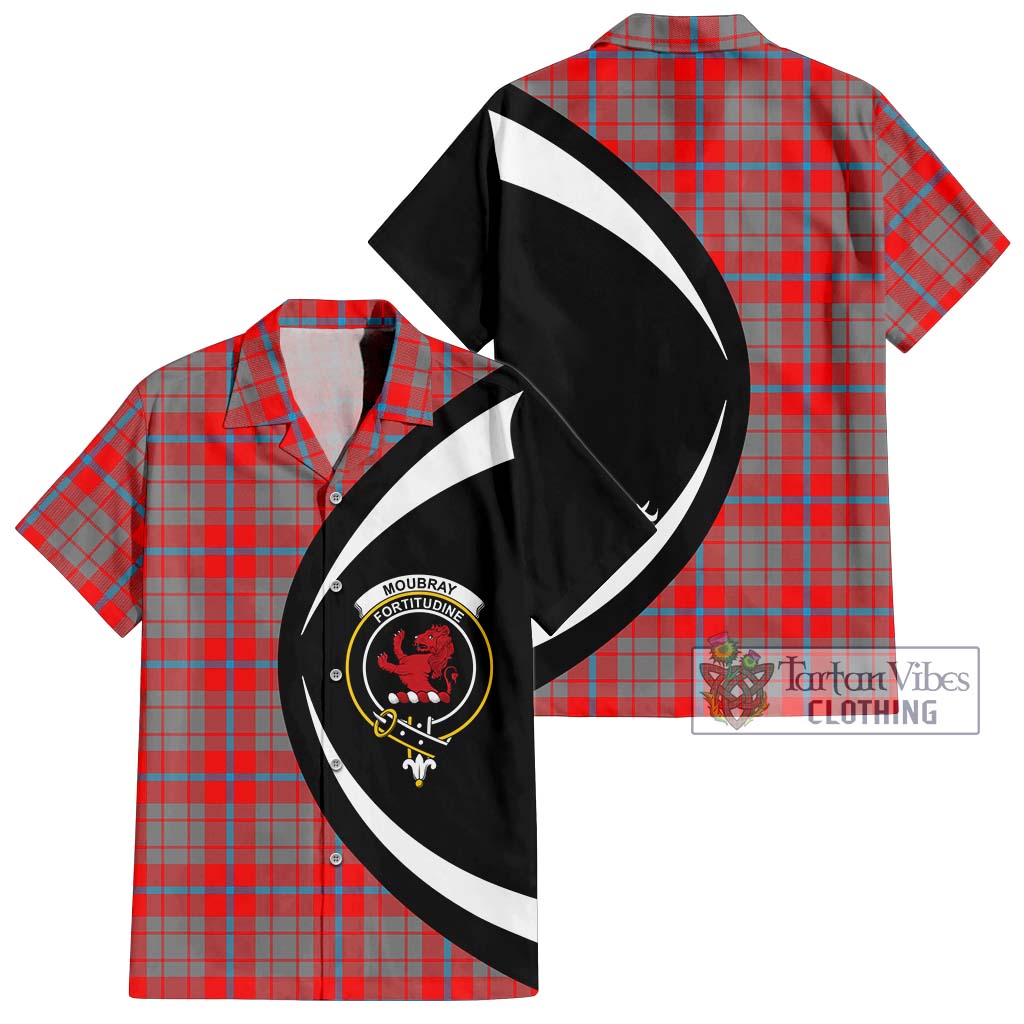 Moubray Tartan Hawaiian Shirt with Family Crest Circle Style Kid - Tartan Vibes Clothing