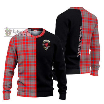 Moubray Tartan Ugly Sweater with Family Crest and Half Of Me Style Unisex - Tartan Vibes Clothing