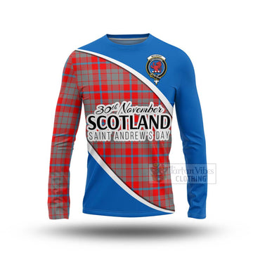 Moubray Family Crest Tartan Long Sleeve T-Shirt Celebrate Saint Andrew's Day in Style Unisex - Tartan Vibes Clothing