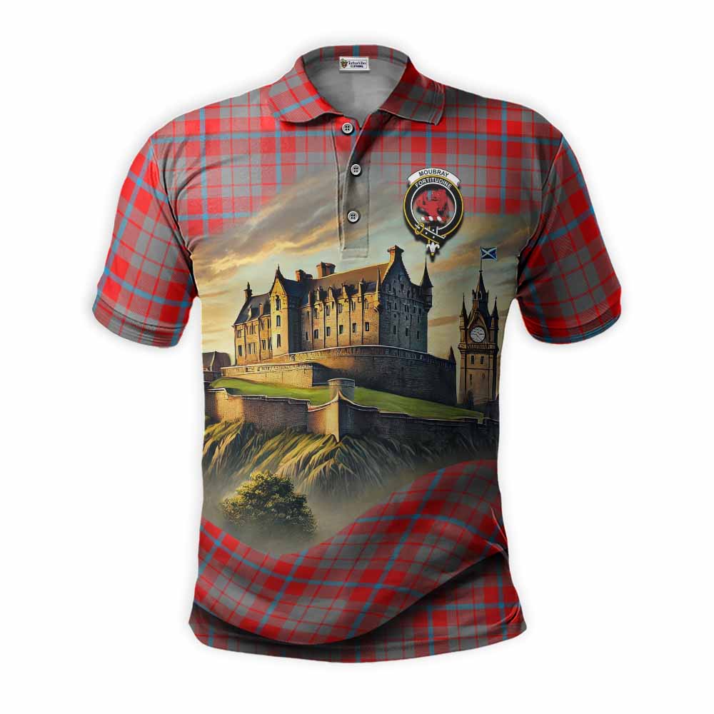Tartan Vibes Clothing Moubray Tartan Family Crest Polo Shirt with Scottish Ancient Castle Stype
