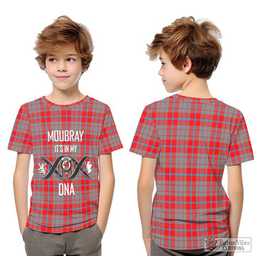 Moubray Tartan Kid T-Shirt with Family Crest DNA In Me Style Youth XL Size14 - Tartan Vibes Clothing