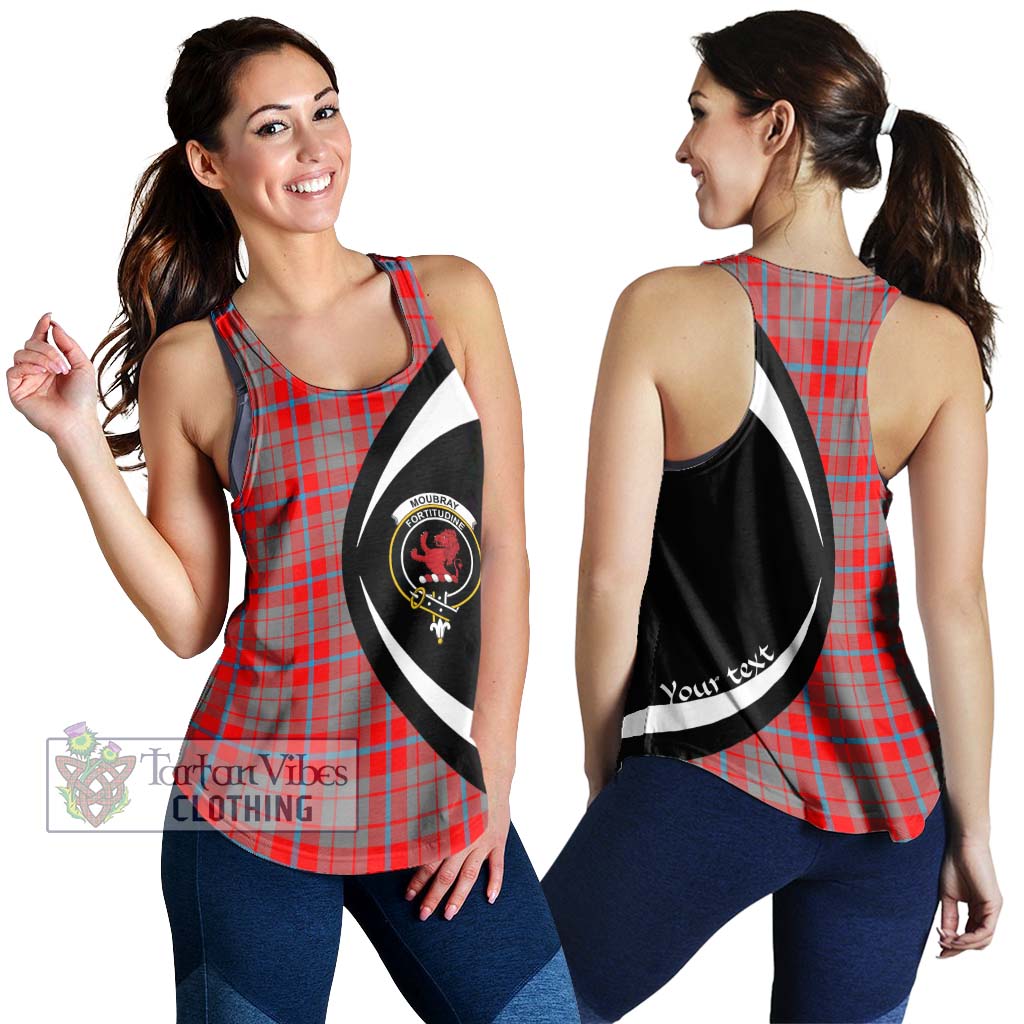 Moubray Tartan Women's Racerback Tanks with Family Crest Circle Style 4XL - Tartan Vibes Clothing