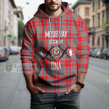 Moubray Tartan Hoodie with Family Crest DNA In Me Style Pullover Hoodie - Tartan Vibes Clothing