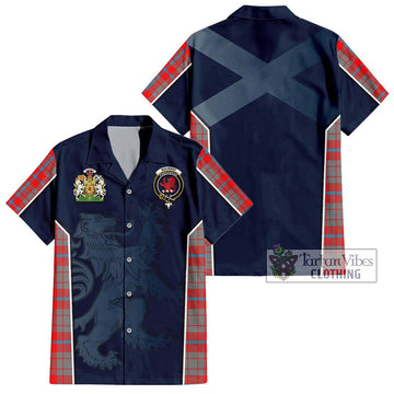 Moubray Tartan Hawaiian Shirt with Family Crest and Lion Rampant Vibes Sport Style Kid - Tartan Vibes Clothing