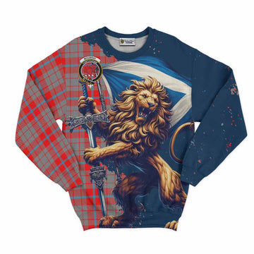 Moubray Tartan Family Crest Sweatshirt with Scottish Majestic Lion Unisex - Tartan Vibes Clothing
