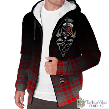 Moubray Tartan Sherpa Hoodie Featuring Alba Gu Brath Family Crest Celtic Inspired Unisex - Tartan Vibes Clothing