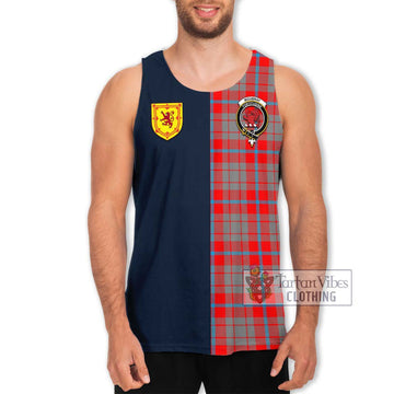 Moubray Tartan Men's Tank Top Alba with Scottish Lion Royal Arm Half Style Men - Tartan Vibes Clothing