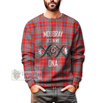 Moubray Tartan Sweatshirt with Family Crest DNA In Me Style Unisex - Tartan Vibes Clothing