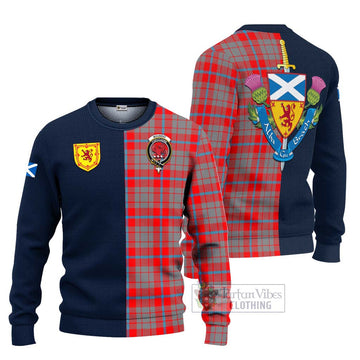 Moubray Tartan Ugly Sweater Alba with Scottish Lion Royal Arm Half Style Unisex - Tartan Vibes Clothing