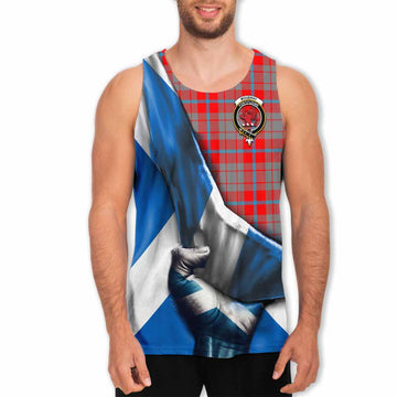 Moubray Tartan Men's Tank Top with Family Crest Scotland Patriotic Style Men - Tartan Vibes Clothing