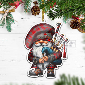 Moubray Tartan Bagpiper Gnome Christmas Ornament - Tartan Vibes Clothing