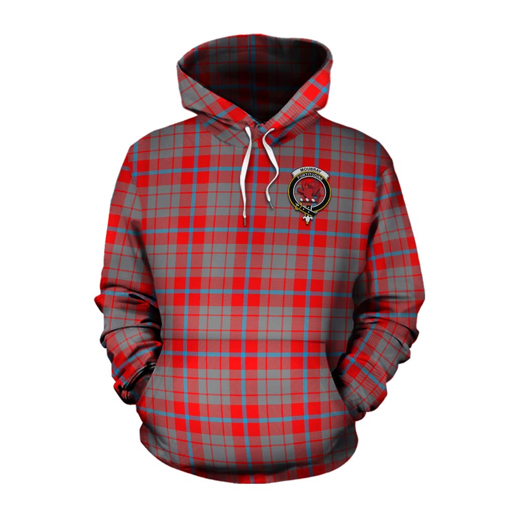 Moubray Tartan Cotton Hoodie with Family Crest Celtic Skull Style Pullover Hoodie XS - Tartan Vibes Clothing