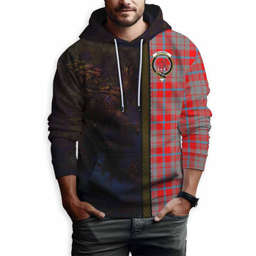 Moubray Tartan Family Crest Hoodie Alba Gu Brath Be Brave Lion Ancient Style