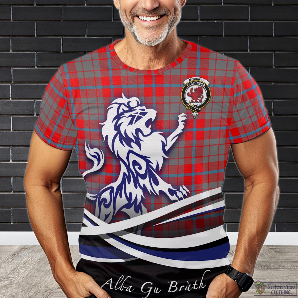Moubray Tartan T-Shirt with Alba Gu Brath Regal Lion Emblem Kid's Shirt - Tartan Vibes Clothing
