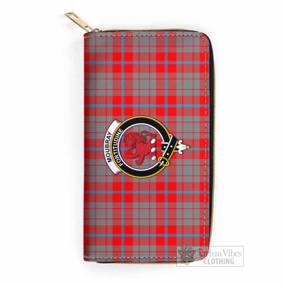 Moubray Tartan Women's Leather Wallet with Family Crest One Size 19.7*10.5*3.5 cm - Tartan Vibes Clothing