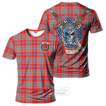 Moubray Tartan T-Shirt with Family Crest Celtic Skull Style Kid's Shirt - Tartan Vibes Clothing