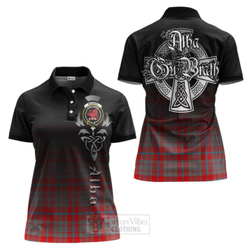 Moubray Tartan Women's Polo Shirt Featuring Alba Gu Brath Family Crest Celtic Inspired Women - Tartan Vibes Clothing