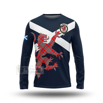 Moubray Tartan Lion Rampant Long Sleeve T-Shirt Proudly Display Your Heritage with Alba Gu Brath and Clan Name Unisex - Tartan Vibes Clothing