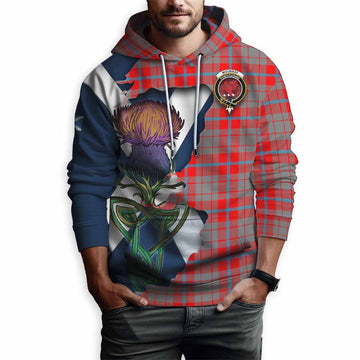 Moubray Tartan Family Crest Hoodie Scottish Thistle Celtic Inspired Pullover Hoodie - Tartan Vibes Clothing